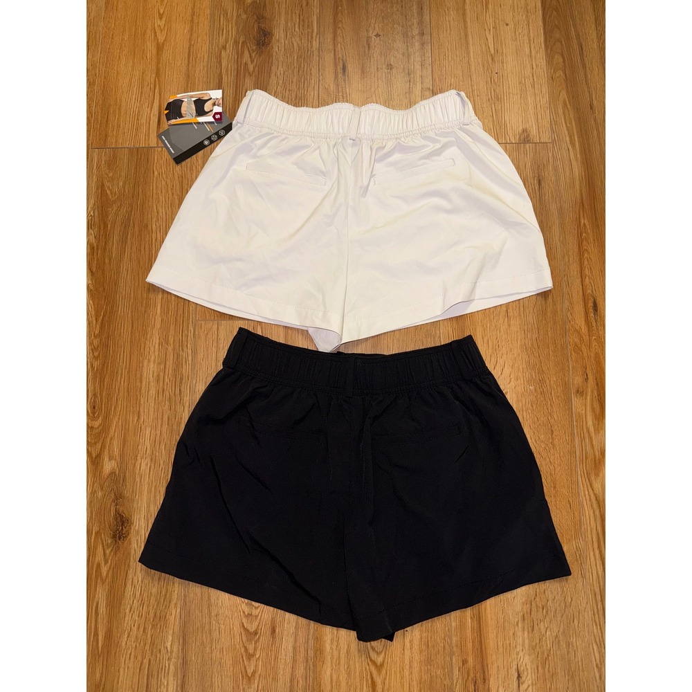 Avia Womens Trouser Shorts Lot of 2 Khaki Safari Black Size S Stretch Pockets - Picture 2 of 6